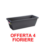 OFFERTA 4 FIORIERA BARCELONA TROUGH 50CM ANTHRACITE