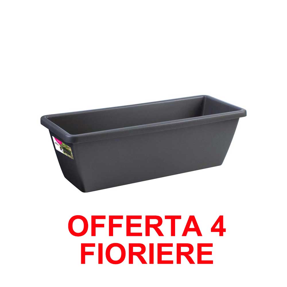 OFFERTA 4 FIORIERA BARCELONA TROUGH 40CM ANTHRACITE