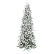 ALBERO DI NATALE INNEVATO, CARSON SLIM, 240CM, BIANCO