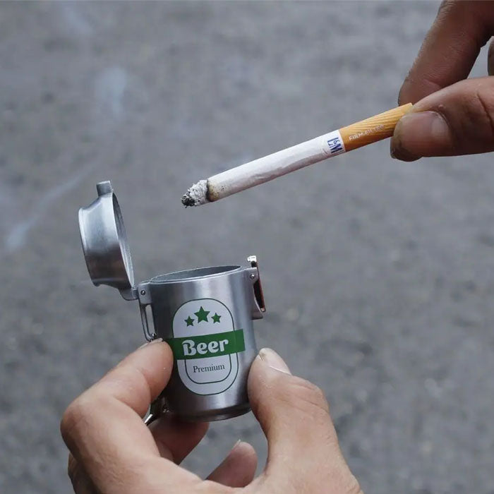 POSACENERE PORTATILE A FORMA DI BIRRA