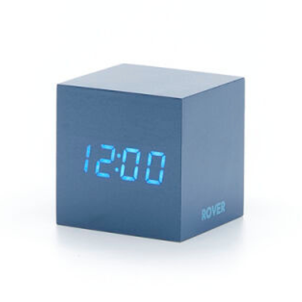 SVEGLIA ROVER IN LEGNO BLU C/LED