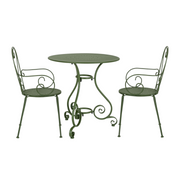 OFFERTA TAVOLO ETIENNE Ø70CM +2 POLTRONE ETIENNE VERDE FORESTA