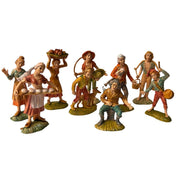 9 STATUINE GRUPPO PASTORI ASSORTITI 10CM
