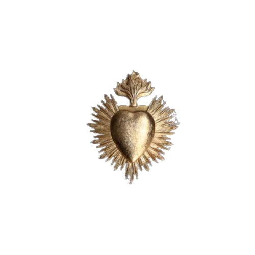 DECORAZIONE A FORMA DI CUORE ORO 7,8X1,1XH9,7 CM LINEA "METTICILCUORE"