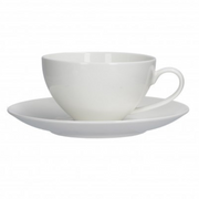 TAZZA COLAZIONE CON PIATTINO 350CC IN PORCELLANA ESSENZIALE