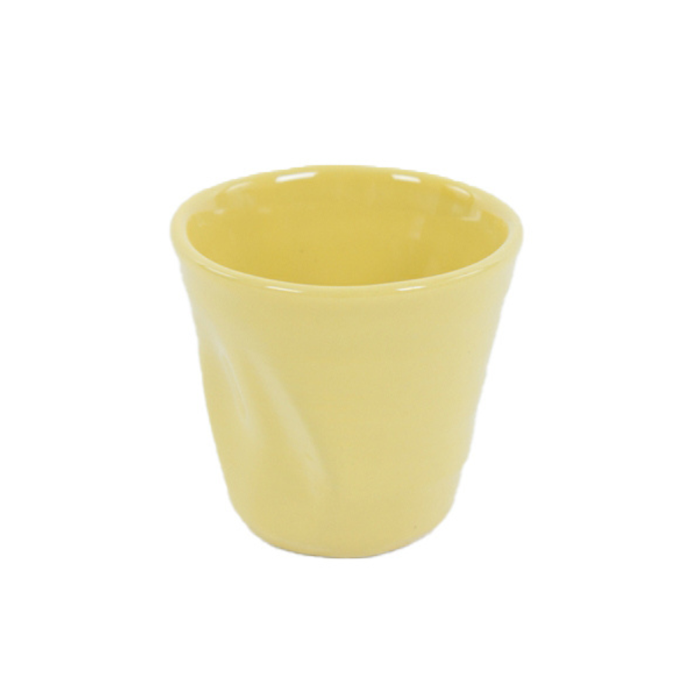 BICCHIERINO DA CAFFE' D. 6,5 CM ACCARTOCCIATO GIALLO KALEIDOS