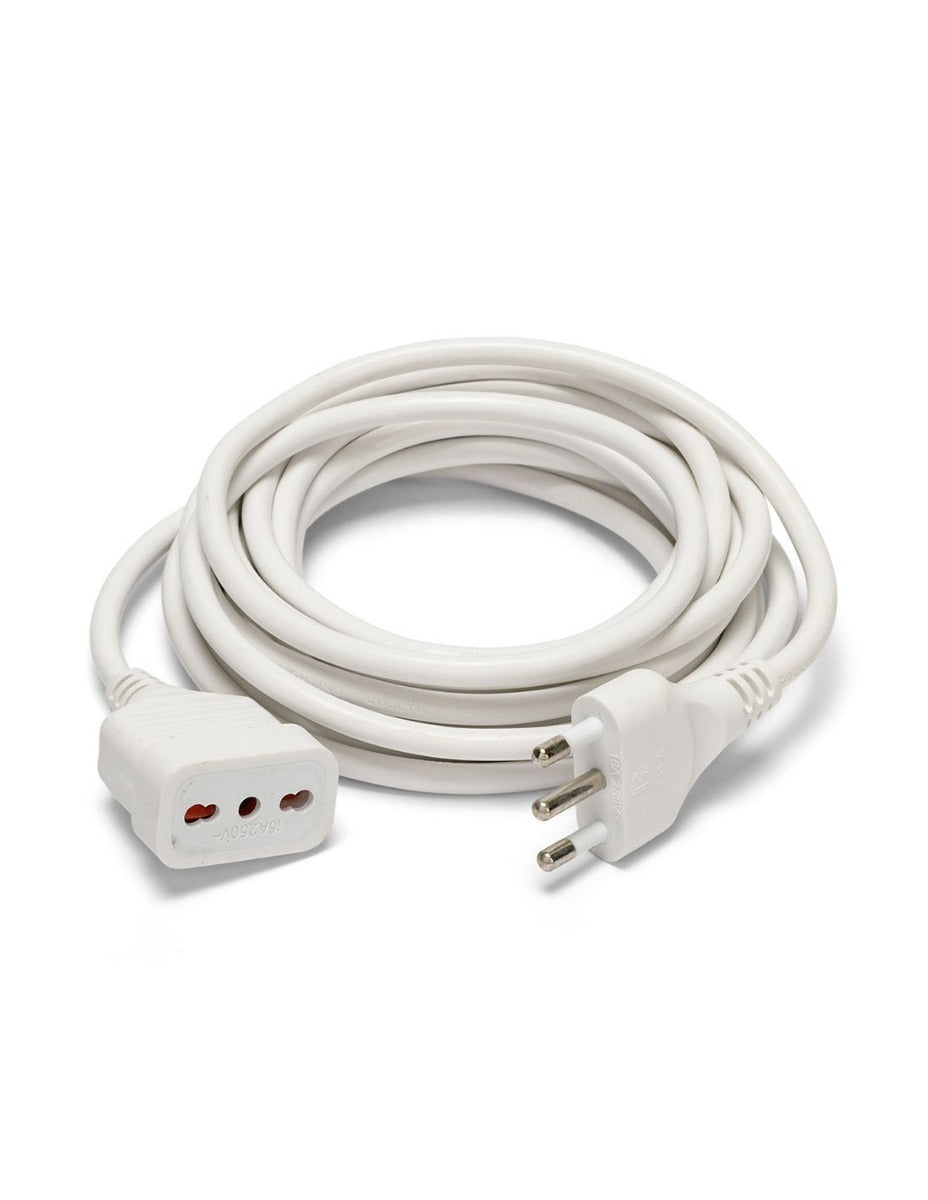 PROLUNGA 3 MT SPINA E PRESA 16A CAVO 3G1 MM² BIANCO