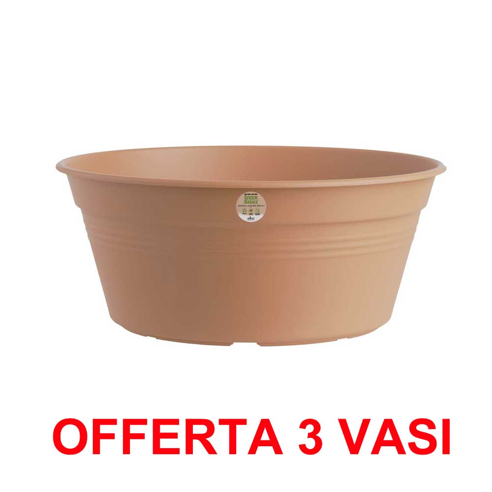 OFFERTA 3 VASO PER BULBI GREEN BASICS BOWL 27CM MILD TERRA