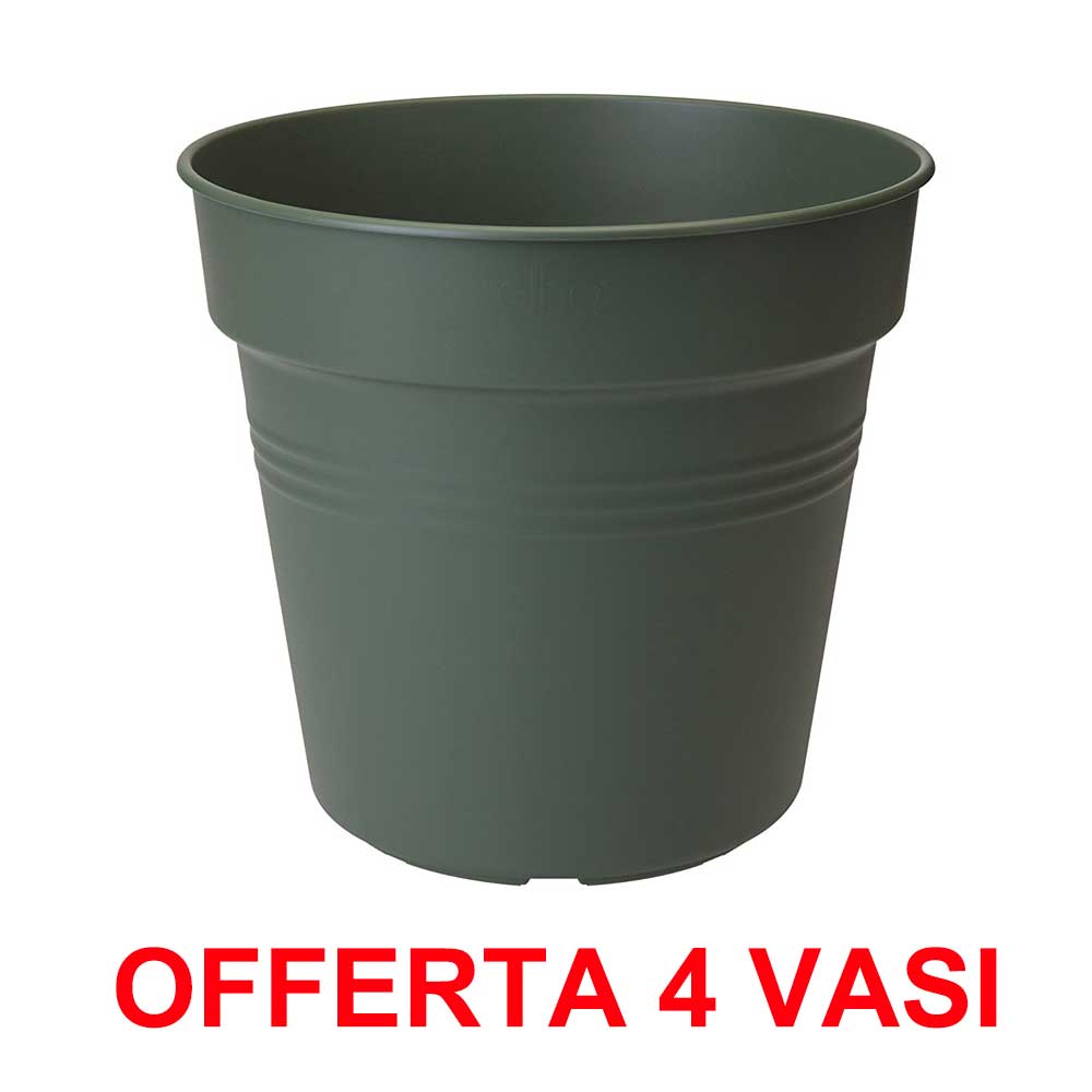 OFFERTA 4 VASO GREEN BASICS GROWPOT 27CM VERDE