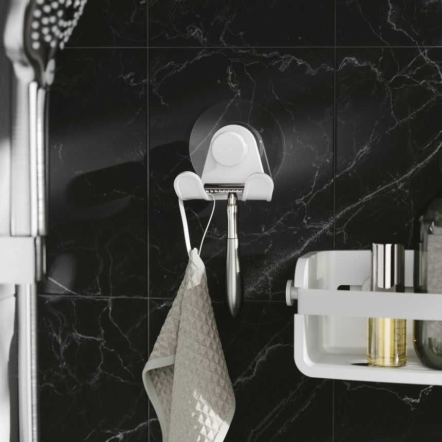 Gancio Doppio Adesivo Flex 8 x 6 x 6 cm Bianco Umbra