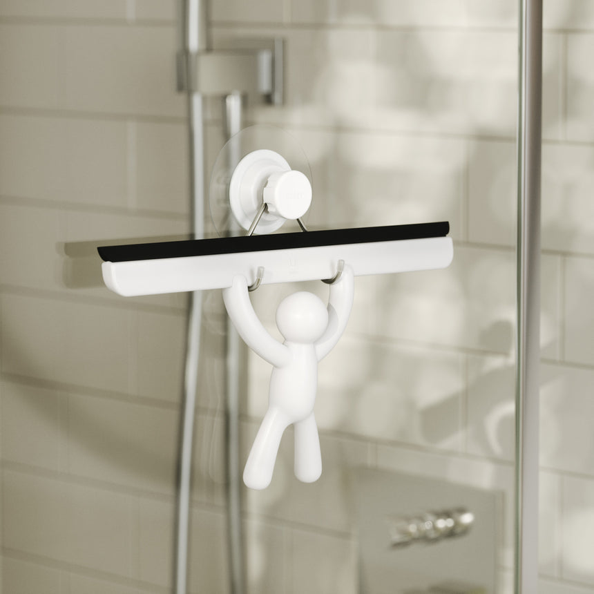 Tergivetro per Doccia con Gancio Adesivo Buddy 26x19x4cm Bianco Umbra