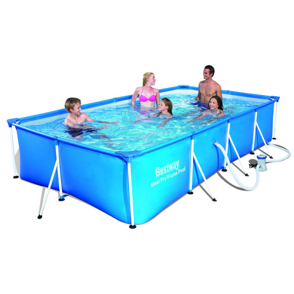 OFFERTA PISCINA RETTANGOLARE FRAME 400X211XH81CM  + TAPPETINO + COPERTURA