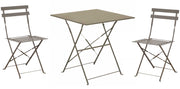 OFFERTA TAVOLO CUBA PIEGHEVOLE 70X70CM MARRONE MASTICE +2 SEDIE CUBA