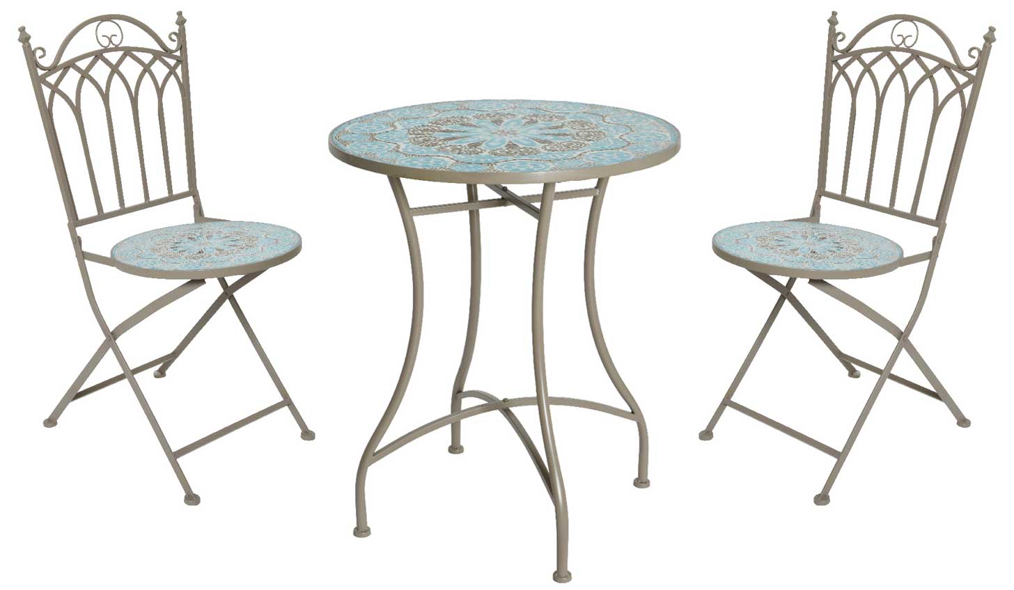 SET BISTROT RODEZ TAVOLO 60CM + 2 SEDIE
