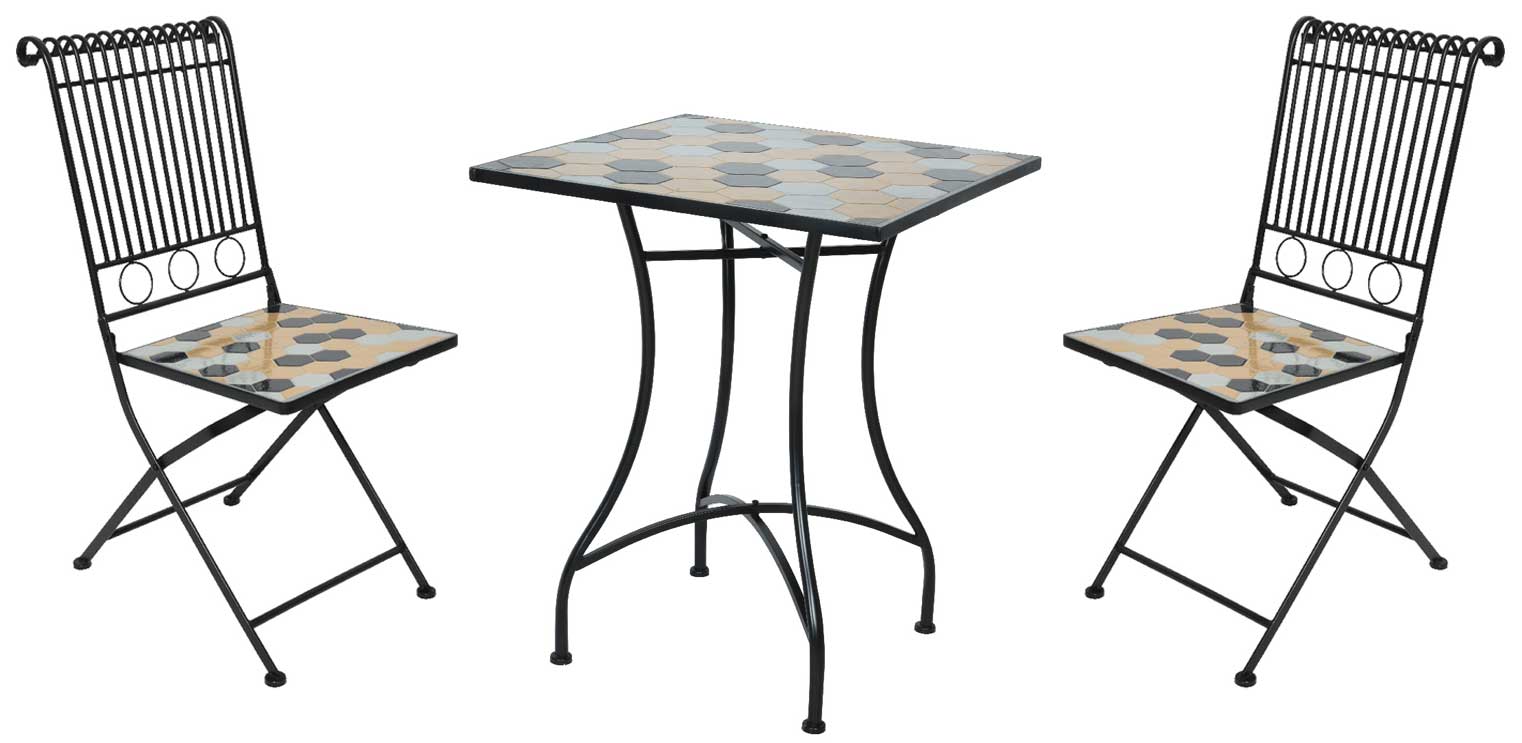 SET BISTROT PULA TAVOLO 58CM + 2 SEDIE
