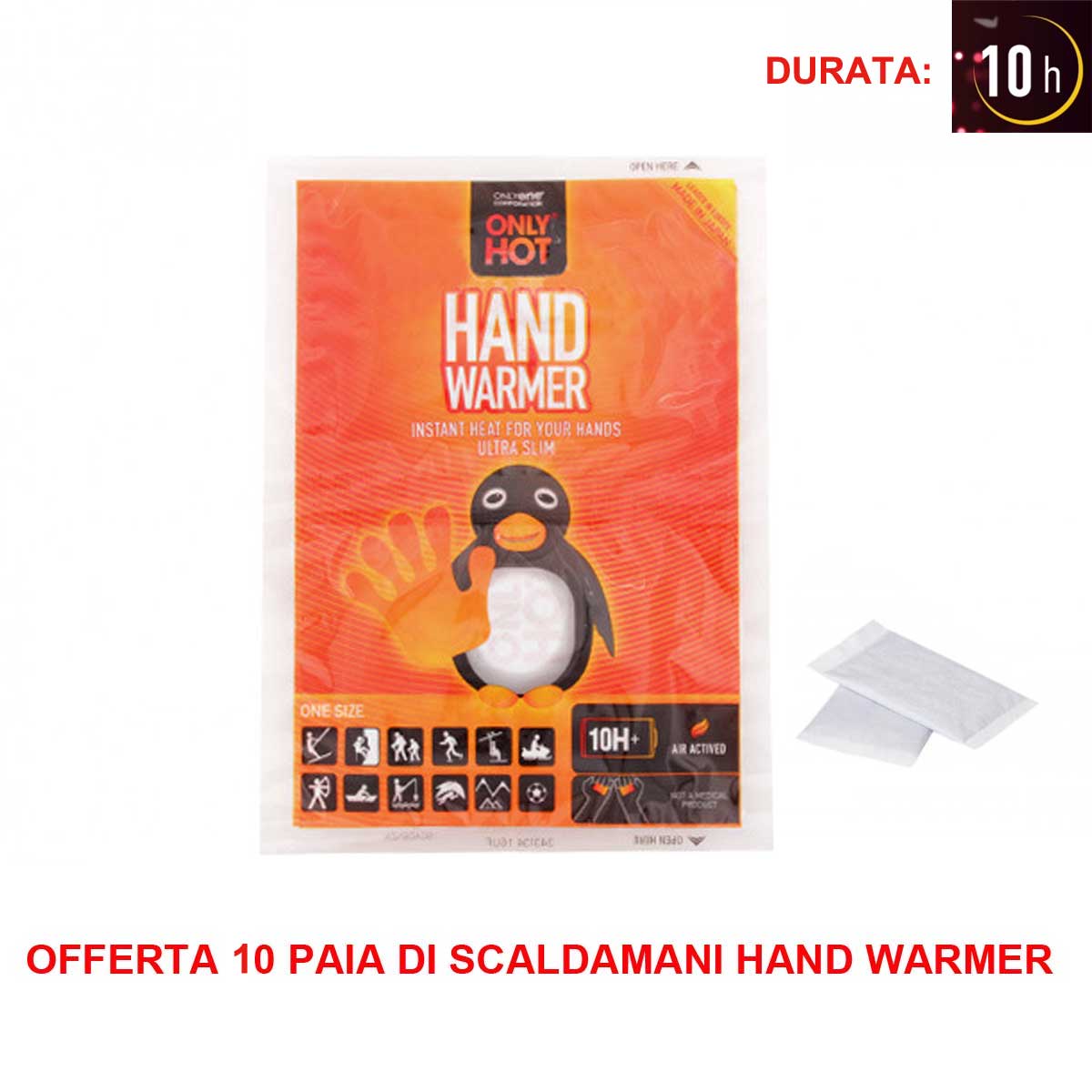 OFFERTA 10 PAIA DI SCALDAMANI HAND WARMER PER SPORT
