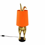 LAMPADA DA TAVOLO CONIGLIO 24X24X74CM ORO/ARANCIONE