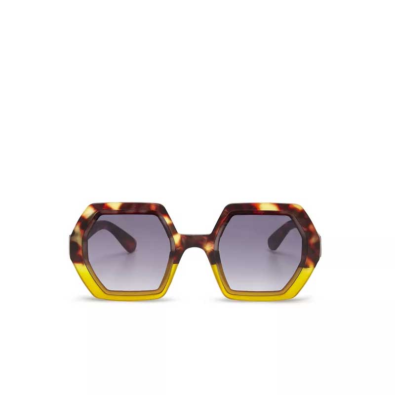 OKKIA OCCHIALE DA SOLE PREMIUM ESAGONALE EMMA HAVANA YELLOW OKKIA