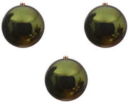 OFFERTA 3 PALLINE DI NATALE 14 CM VERDE PINO