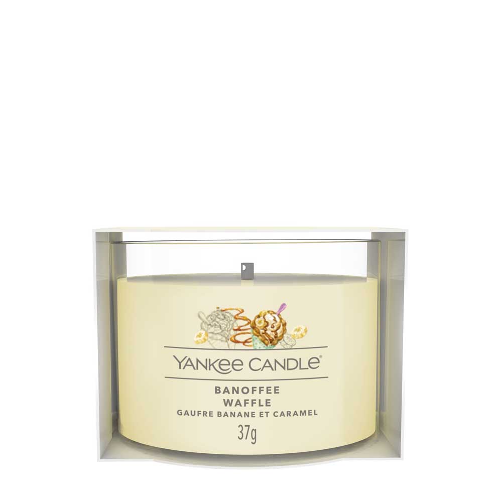 CANDELA VOTIVE IN VETRO SINGOLA BANOFFEE WAFFLE