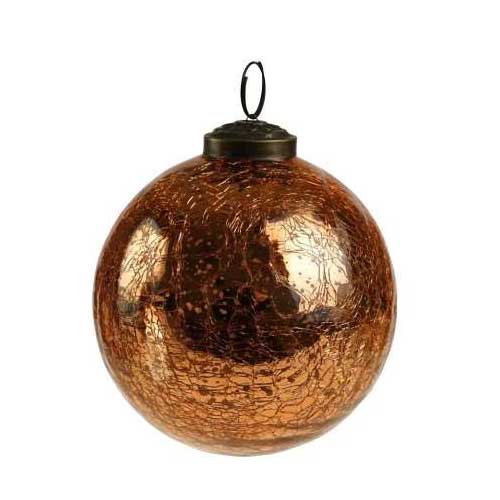 PALLINA IN VETRO D.10CM SHINY ARANCIONE