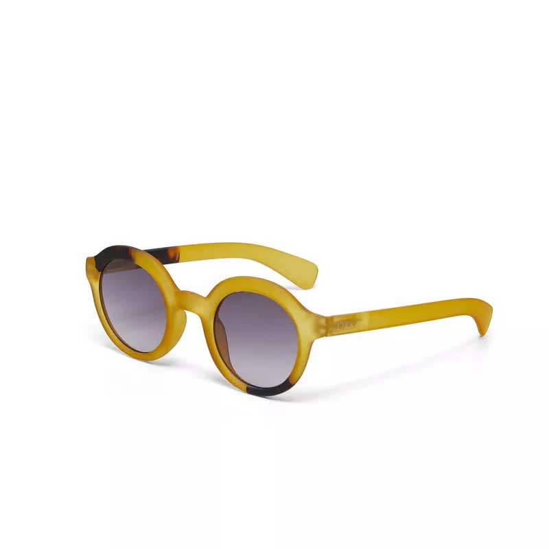 OCCHIALE DA SOLE MODELLO LAURO ROUND COLOREYELLOW LENTI NERO GRADIENTE OKKIA