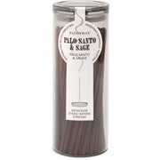100 BASTONCINI DI INCENSO IN BARATTOLO FRAGRANZA PALO SANTO & SAGE