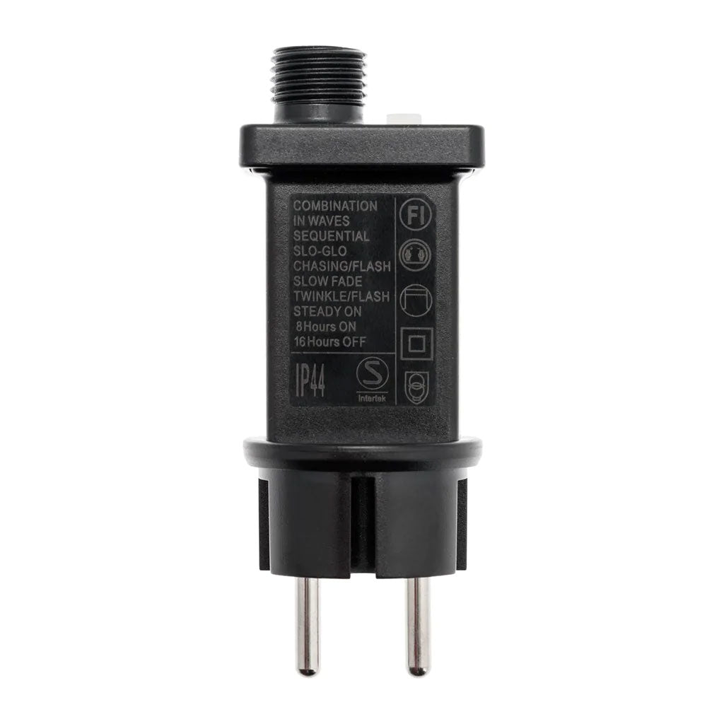 CATENA LUMINOSA 500 LED BIANCO CALDO FILO VERDE CON PANNELLO SOLARE