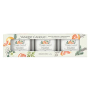 3 CANDELE PROFUMATE VOTIVE IN VETRO WHITE SPRUCE & GRAPEFRUIT