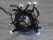 LUCI DI NATALE CATENA CON 20 LED BIANCO GHIACCIO 3MT