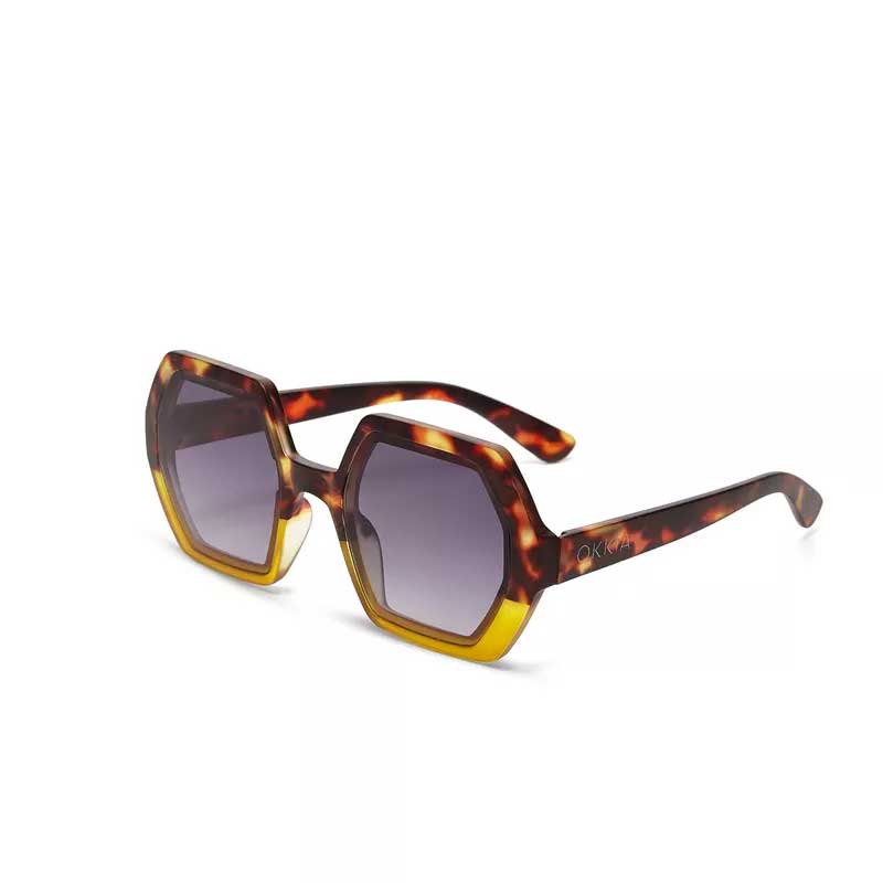 OKKIA OCCHIALE DA SOLE PREMIUM ESAGONALE EMMA HAVANA YELLOW OKKIA