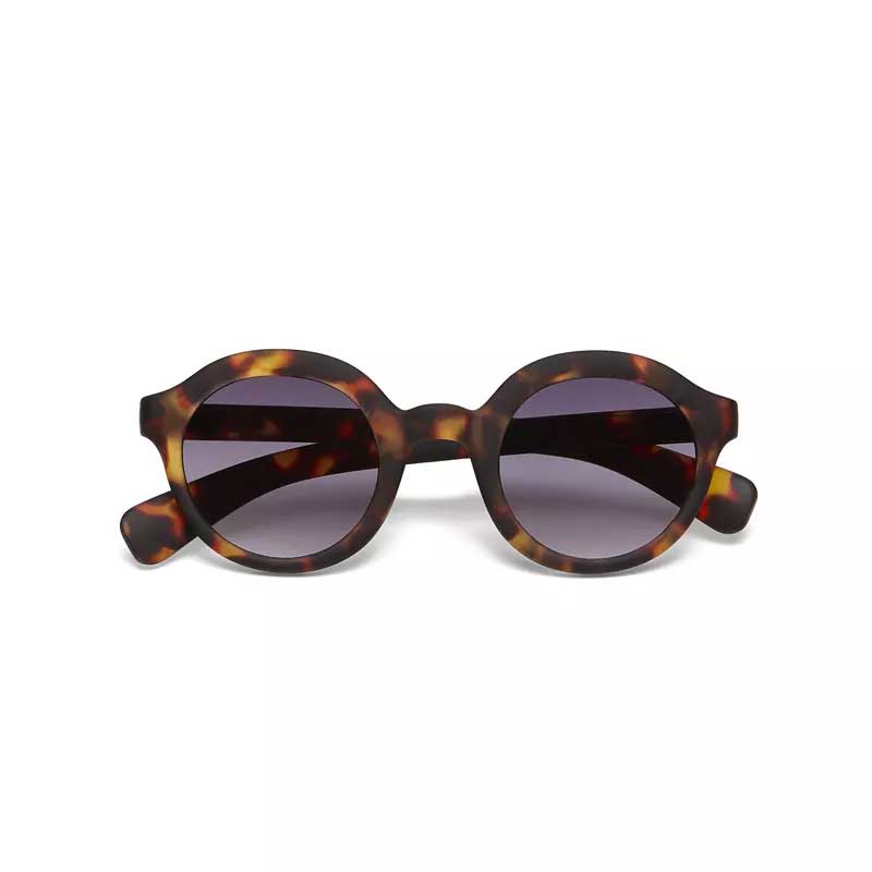 OCCHIALE DA SOLE MODELLO LAURO ROUND COLORE CLASSIC HAVANA LENTI NERO GRADIENTE OKKIA