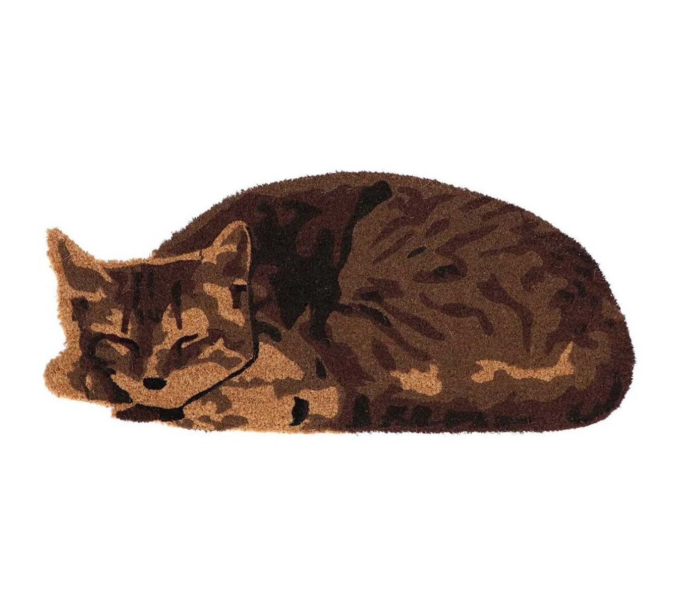 ZERBINO IN COCCO A FORMA DI GATTO CHE DORME 75X33CM