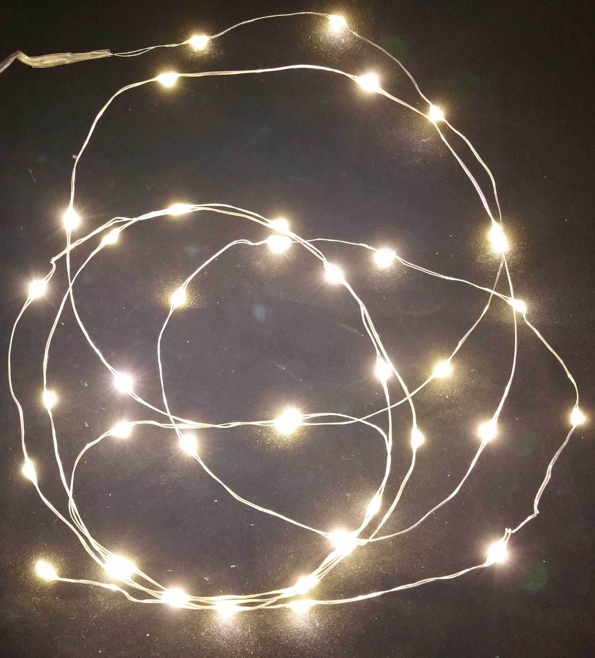 OFFERTA 10 CONFEZIONI DA 10 MICROLED LINEARI LUCI BIANCO CALDO A BATTERIA