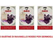 3 CONFEZIONI SEMI BIO DI RAVANELLO ROSSO PER GERMOGLI 13GR