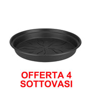 OFFERTA 4 SOTTOVASO GREEN BASICS SAUCER 34CM LIVING BLACK