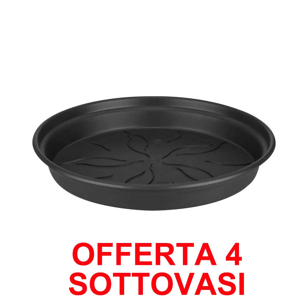 OFFERTA 4 SOTTOVASO GREEN BASICS SAUCER 45CM LIVING BLACK