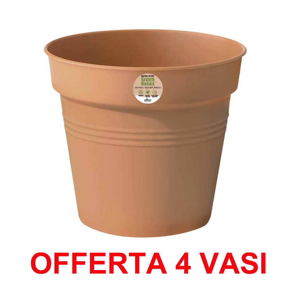 OFFERTA 4 VASO GREEN BASICS GROWPOT 17CM MILD TERRA