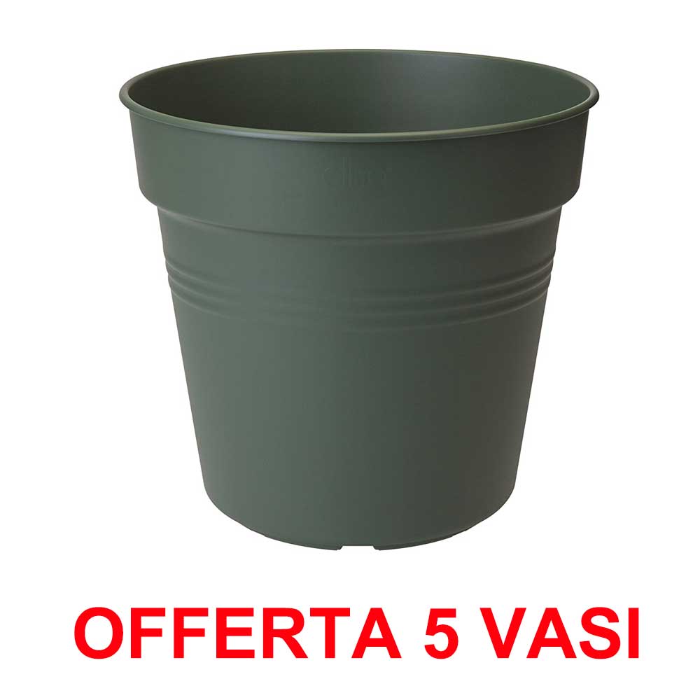 OFFERTA 5 VASO GREEN BASICS GROWPOT 15CM VERDE