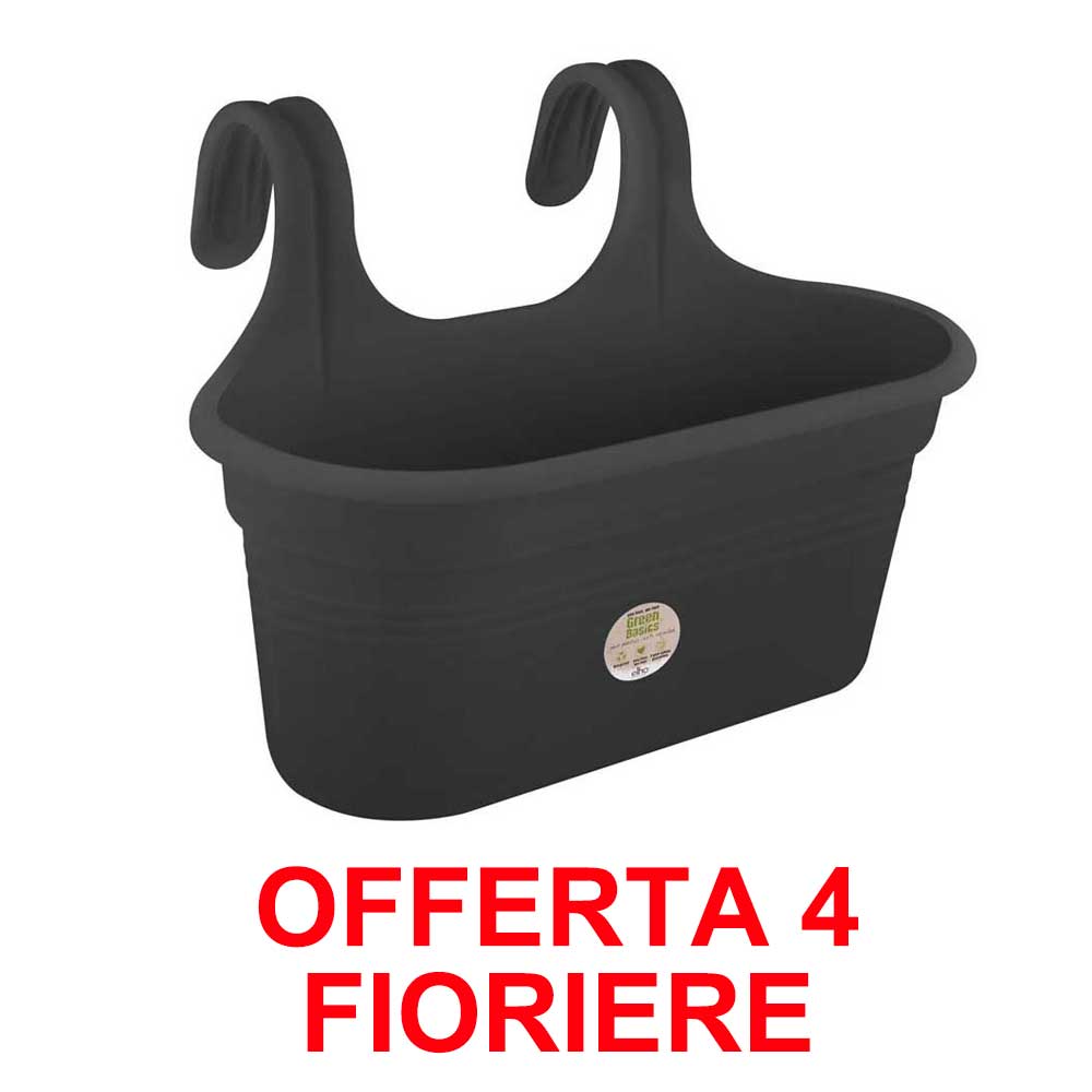 OFFERTA 4 FIORIERA GREEN BASICS EASY HANGER LARGE LIVING BLACK