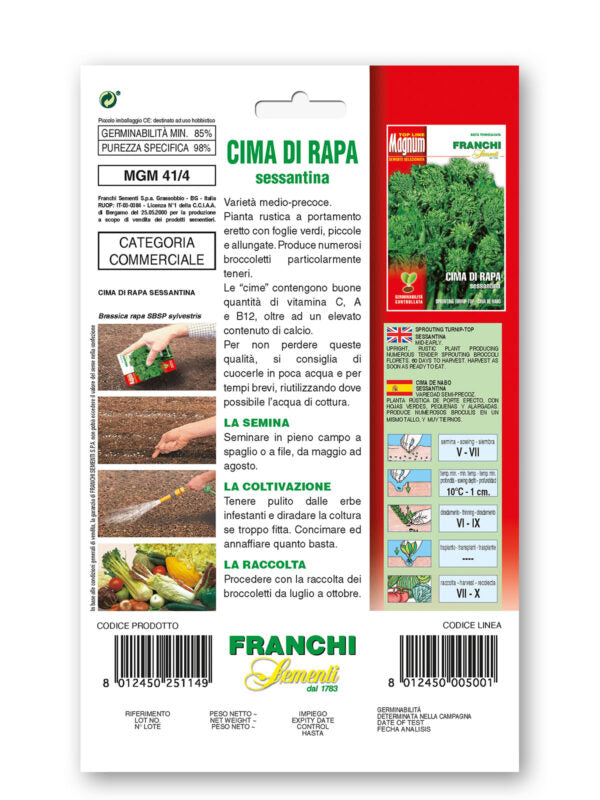 SEMI DI CIMA DI RAPA SESSANTINA