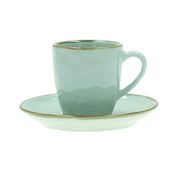 TAZZA DA CAFFE' CON PIATTINO CONCERTO TE'VERDE