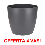 OFFERTA 4 VASO BRUSSELS ROUND MINI 12,5CM ANTRACITE