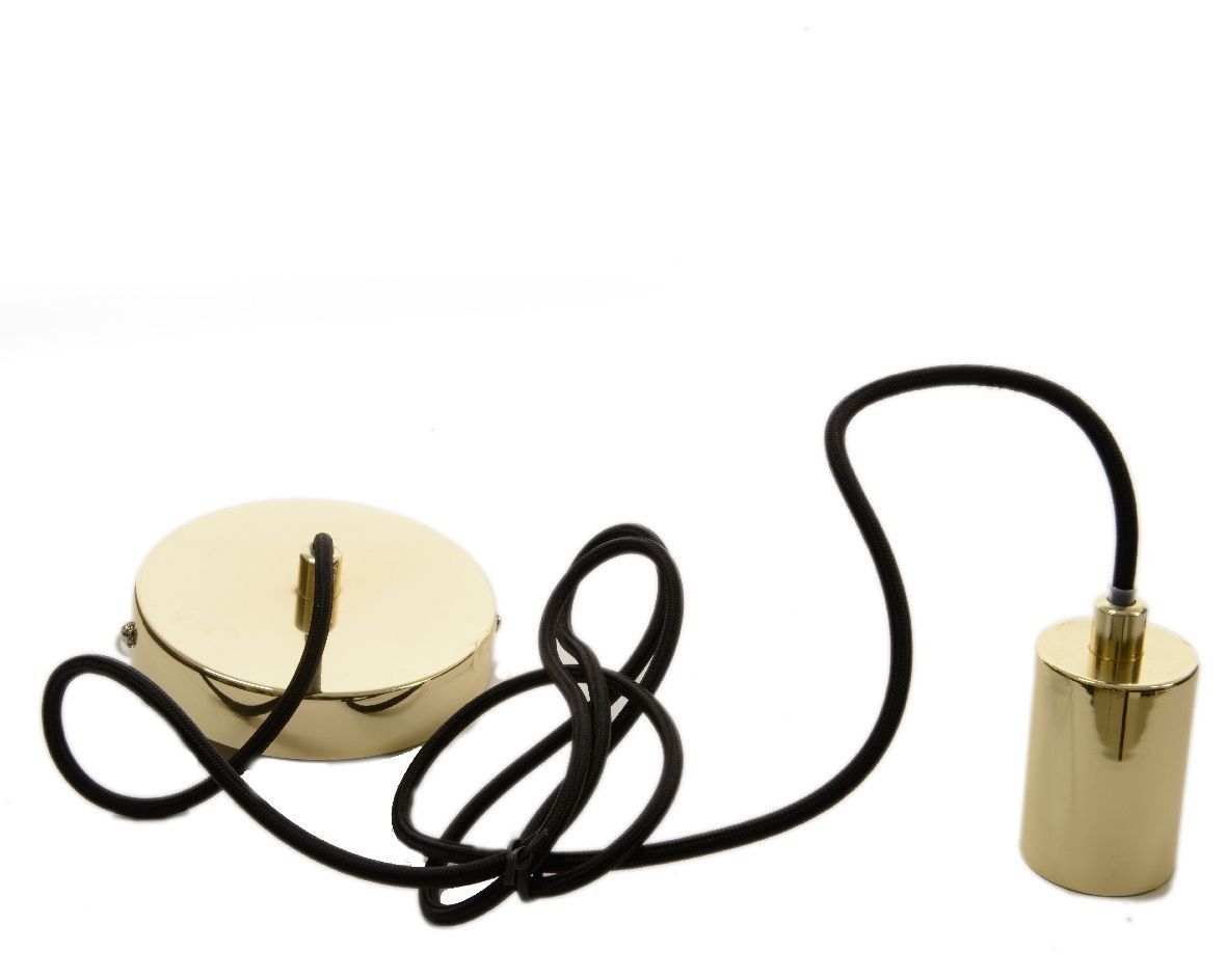 PORTA LAMPADA ORO FILO NERO IRON PENDANT LIGHT