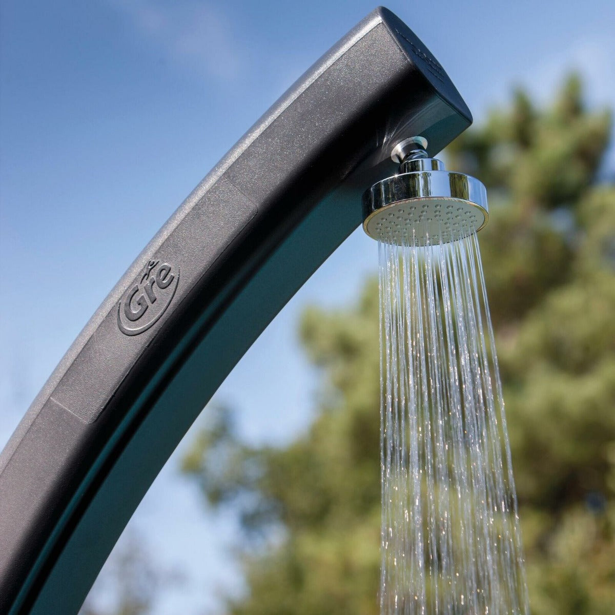 DOCCIA SOLARE DA GIARDINO 25LT CON RUBINETTO LAVAPIEDI E MISCELATORE ACQUA