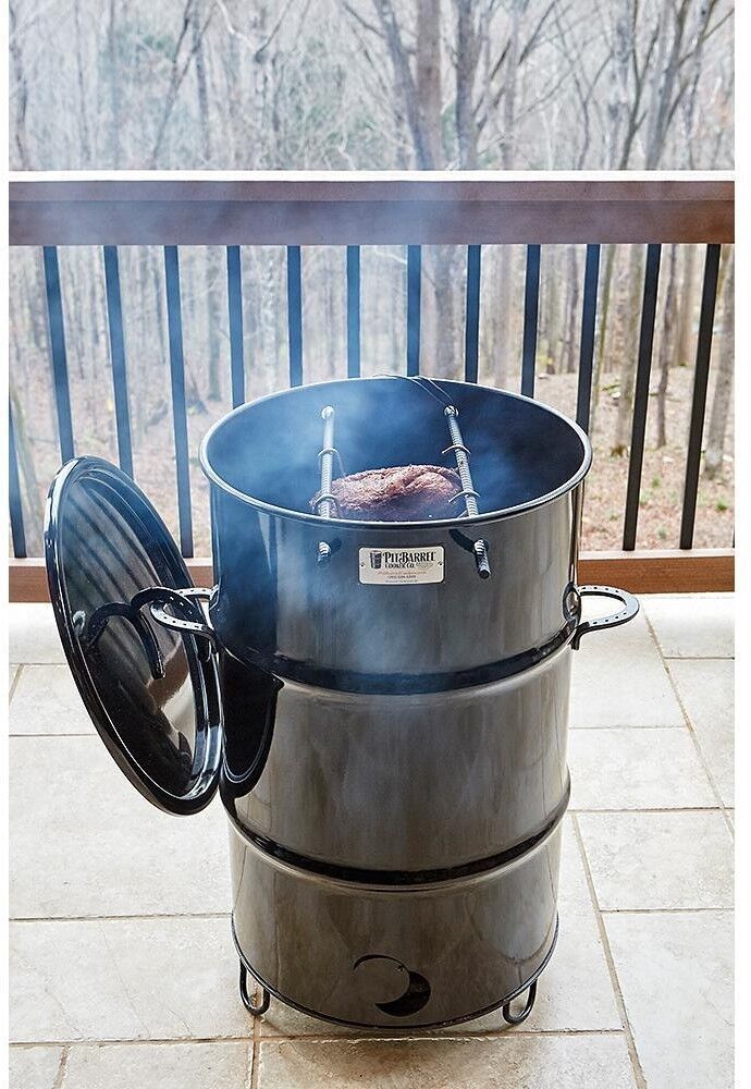 OFFERTA BARBECUE PIT BARREL AFFUMICATORE COOKER A CARBONE + COPERTURA PREMIUM NERA