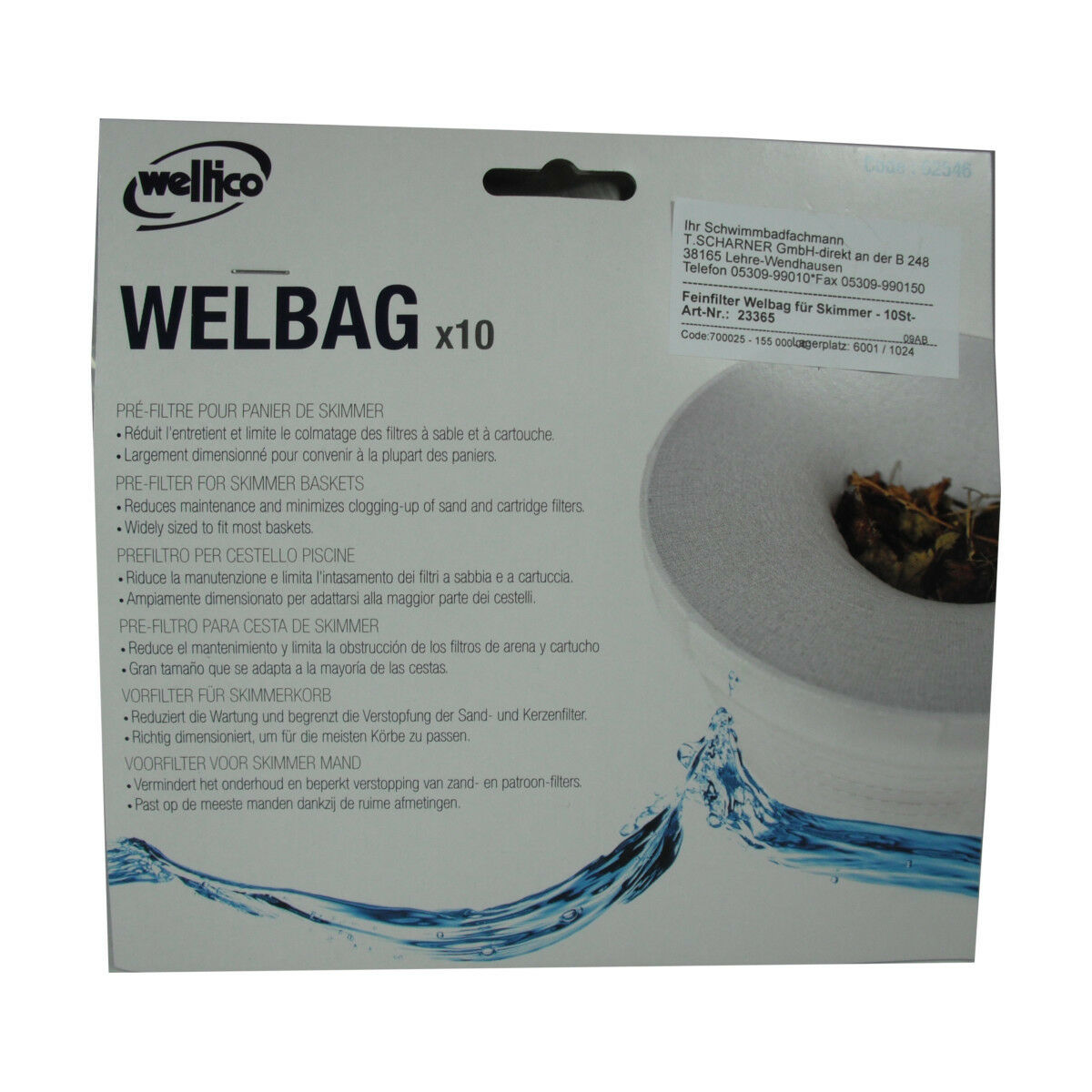 PRE-FILTRO MONOUSO CESTELLO SKIMMER WELBAG 10PZ