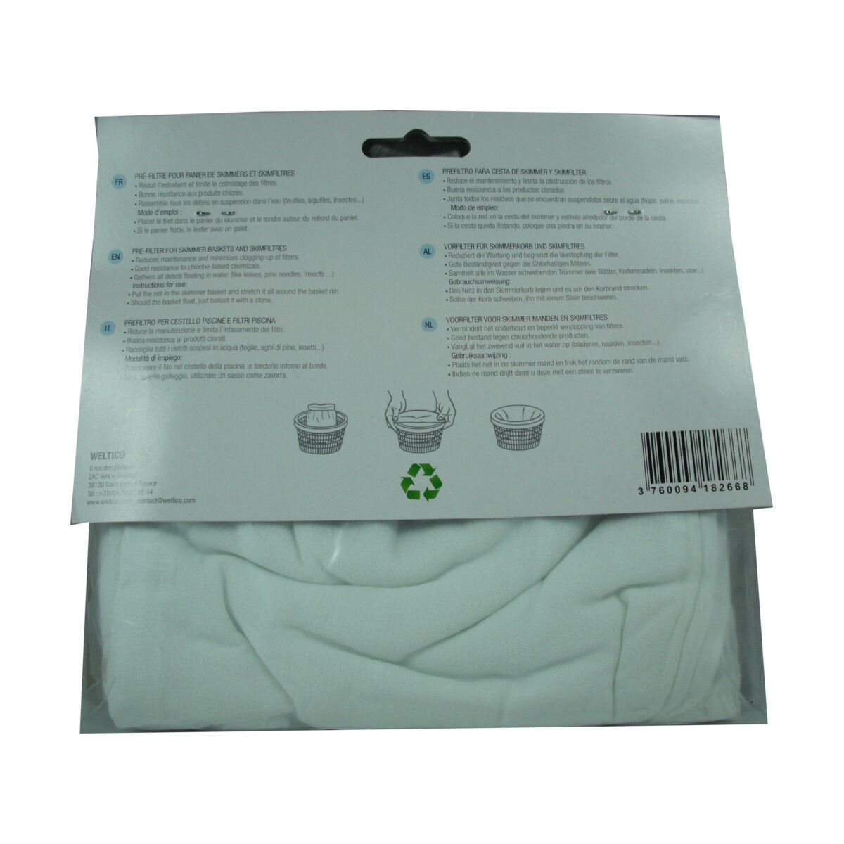 PRE-FILTRO MONOUSO CESTELLO SKIMMER WELBAG 10PZ