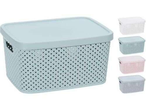 SCATOLA/BOX CON COPERCHIO 23X17X12CM 4 COLORI ASSORTITI