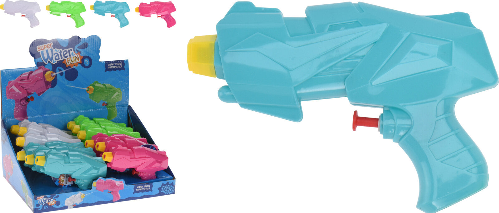 PISTOLA AD ACQUA 15CM COLORE ASSORTITO